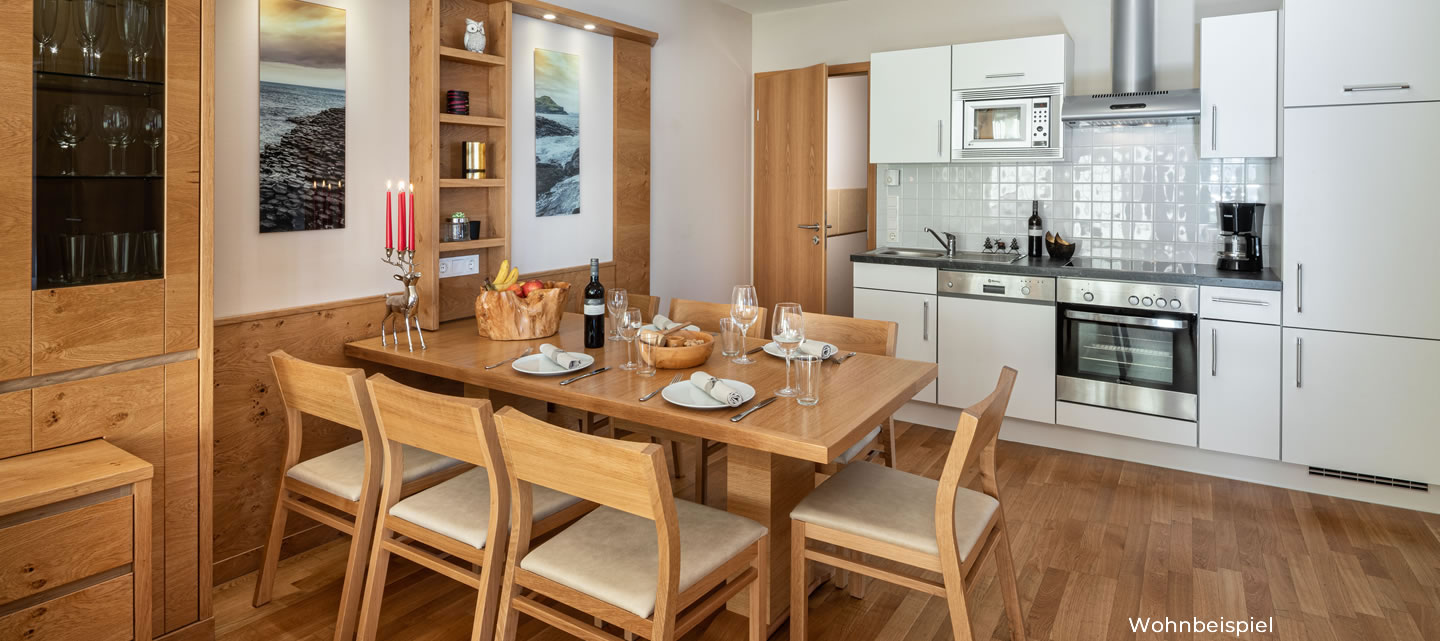 Wohnbeispiel in den Steinadler Appartements
